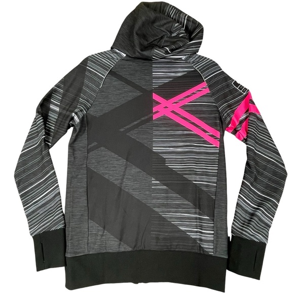 Happy Trails Primal 2017 Neon Pink Geometric Cycling Traceuse Hoodie  NWT  Sz M - Picture 3 of 14